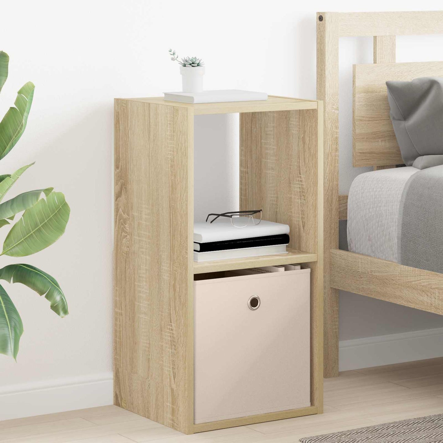 Bedside Table Sonoma Oak 35 x 32 x 68.5 cm Engineered Wood