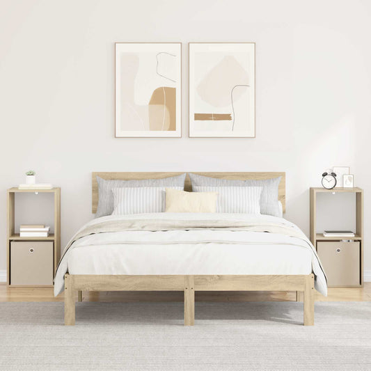 Bedside Table 2 pcs Sonoma Oak 35 x 32 x 68.5 cm