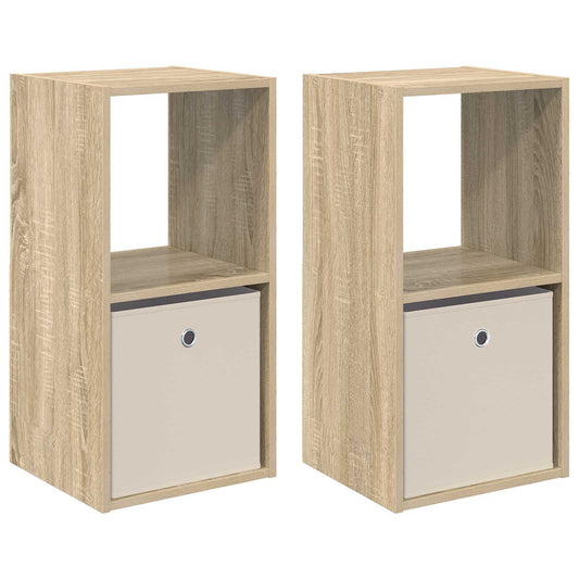 Bedside Table 2 pcs Sonoma Oak 35 x 32 x 68.5 cm