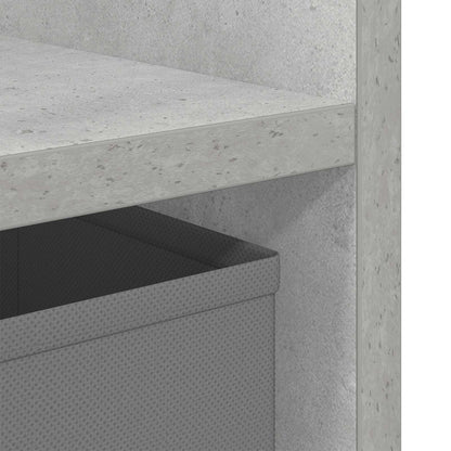 Bedside Table with Drawer 2 pcs Concrete Grey 35 x 32 x 68.5 cm