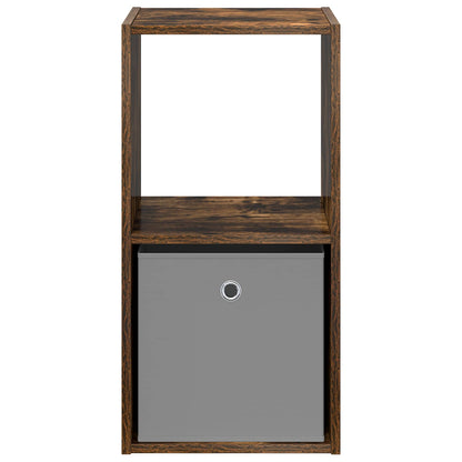 Bedside Table Smoked Oak 35 x 32 x 68.5 cm Engineered Wood