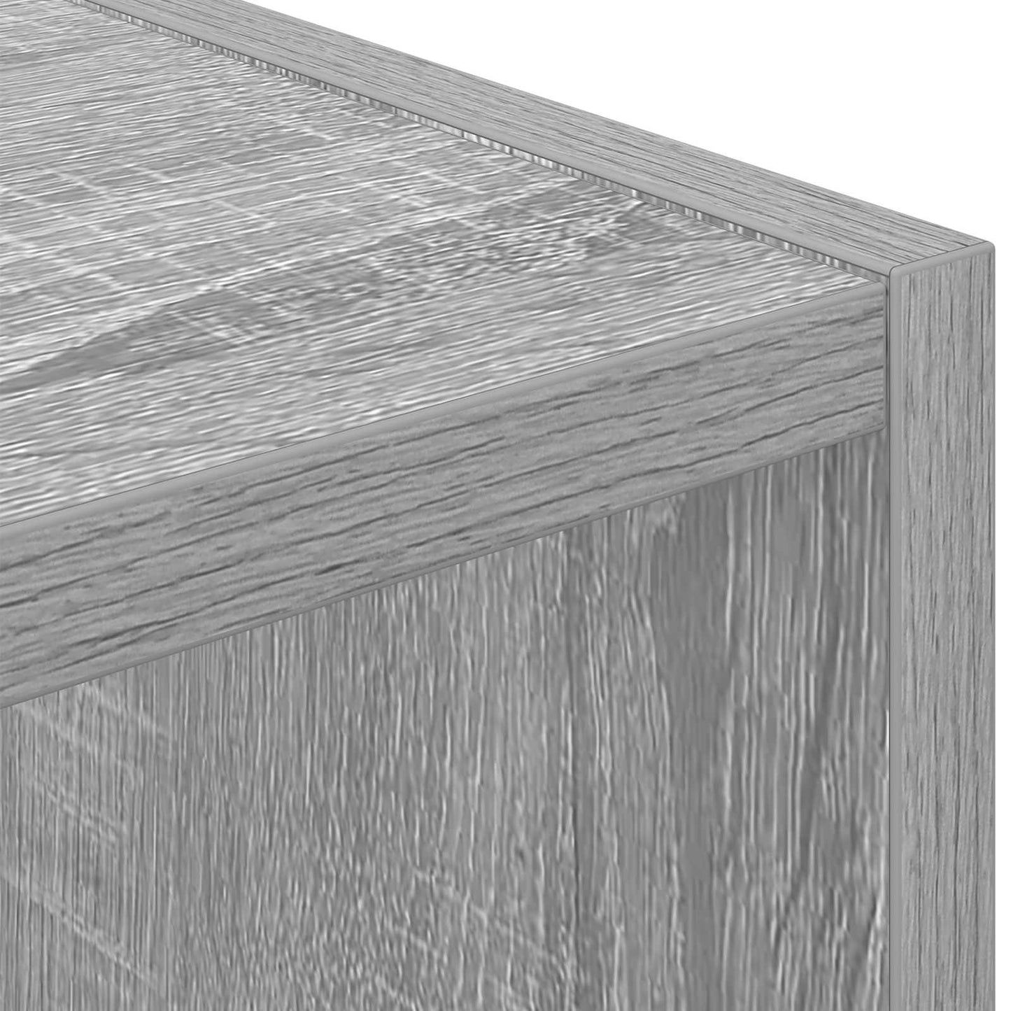 Bedside Table Grey Sonoma 35 x 32 x 68.5 cm Engineered Wood