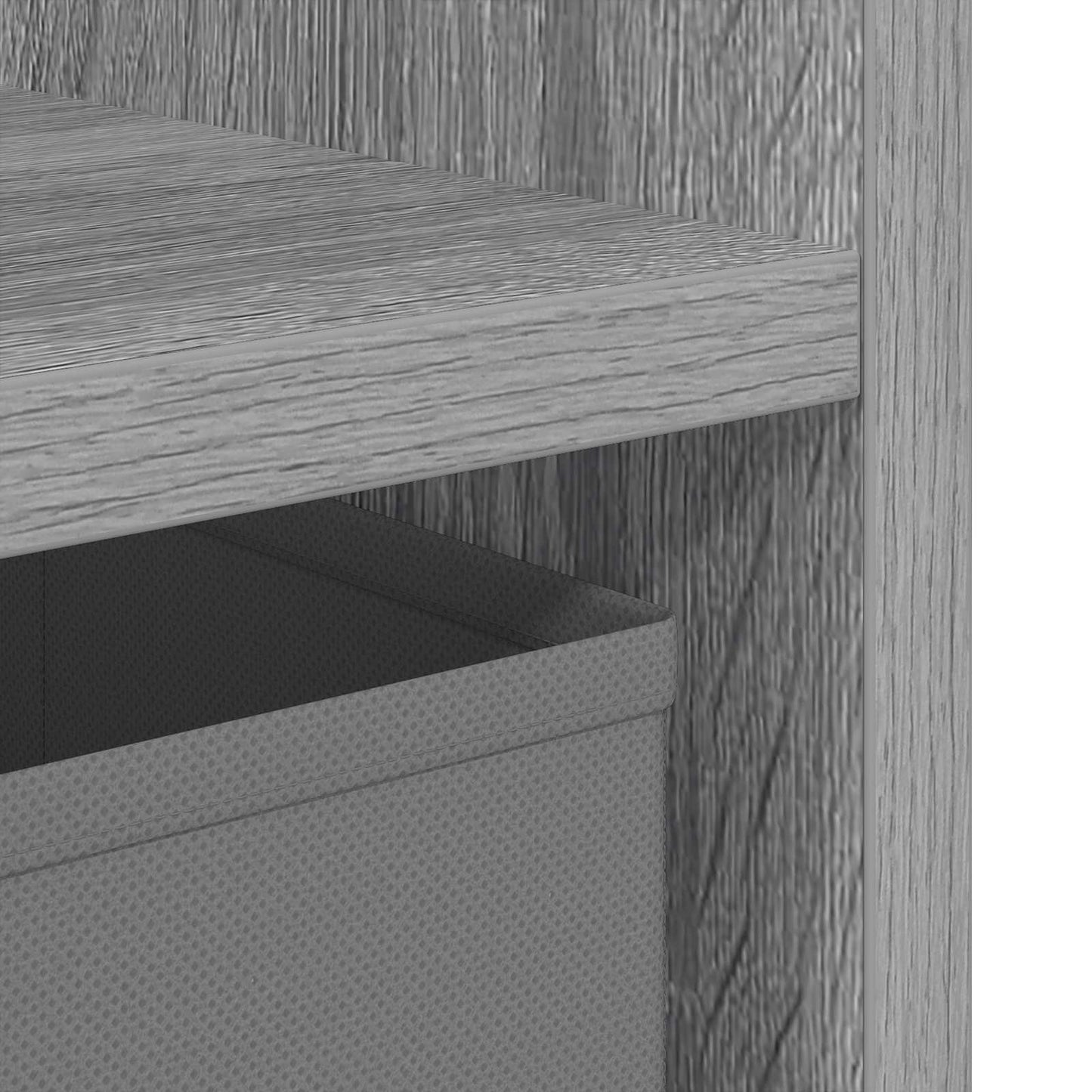 Bedside Table Grey Sonoma 35 x 32 x 68.5 cm Engineered Wood