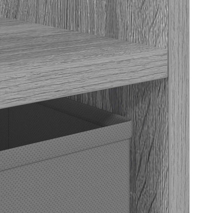 Bedside Table Grey Sonoma 35 x 32 x 68.5 cm Engineered Wood