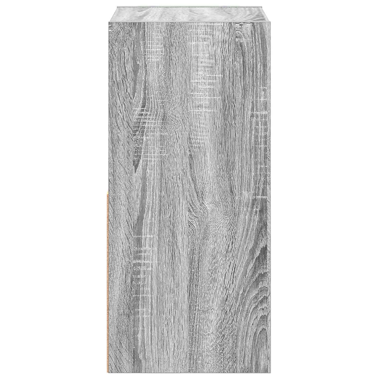 Bedside Table Grey Sonoma 35 x 32 x 68.5 cm Engineered Wood