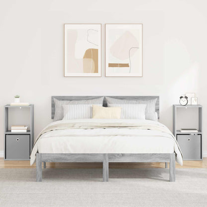 Bedside Table 2 pcs Grey Sonoma 35 x 32 x 68.5 cm