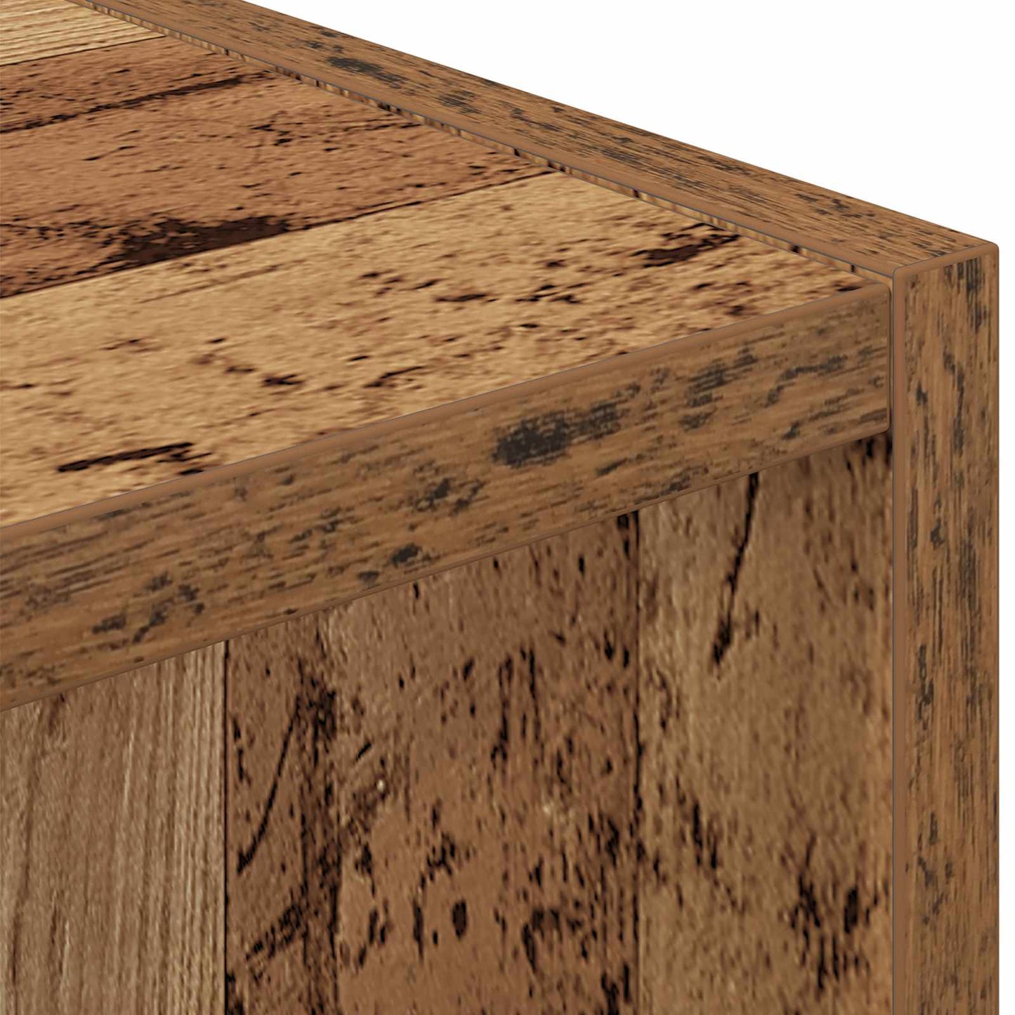 Bedside Table Old Wood 35 x 32 x 68.5 cm Engineered Wood