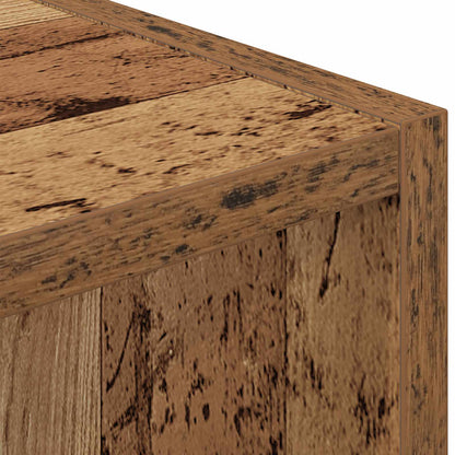 Bedside Table Old Wood 35 x 32 x 68.5 cm Engineered Wood