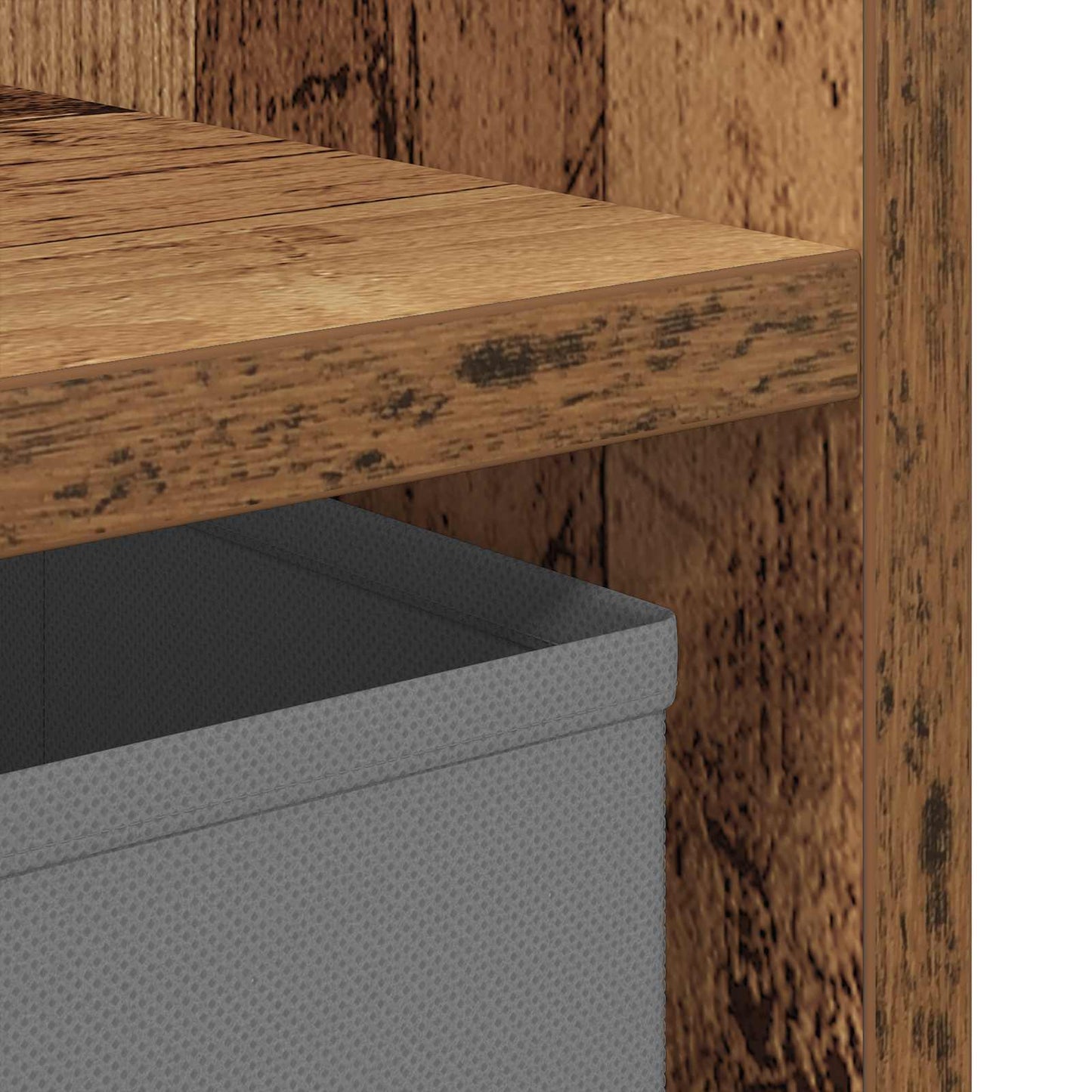 Bedside Table Old Wood 35 x 32 x 68.5 cm Engineered Wood