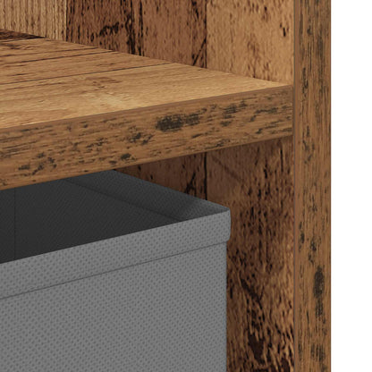 Bedside Table Old Wood 35 x 32 x 68.5 cm Engineered Wood