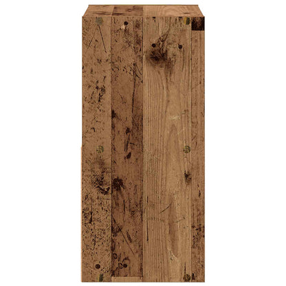 Bedside Table Old Wood 35 x 32 x 68.5 cm Engineered Wood