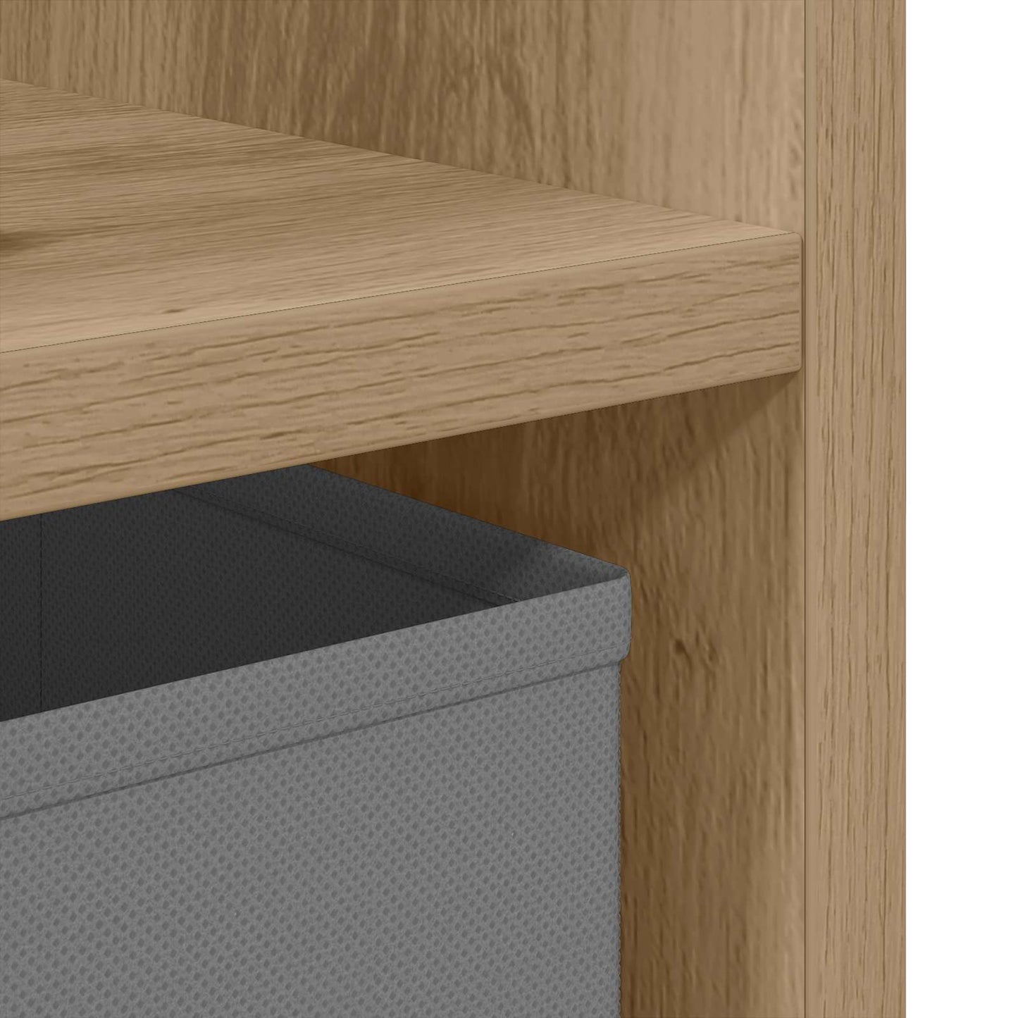 Bedside Table with Drawer 2 pcs Artisan Oak 35 x 32 x 68.5 cm