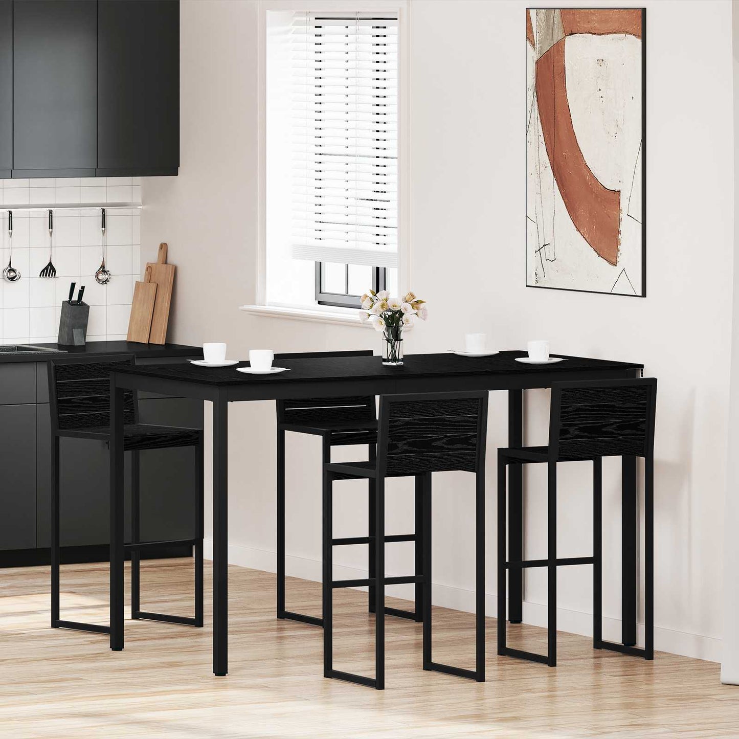 Standing Bar Table Engineered Wood Rectangular