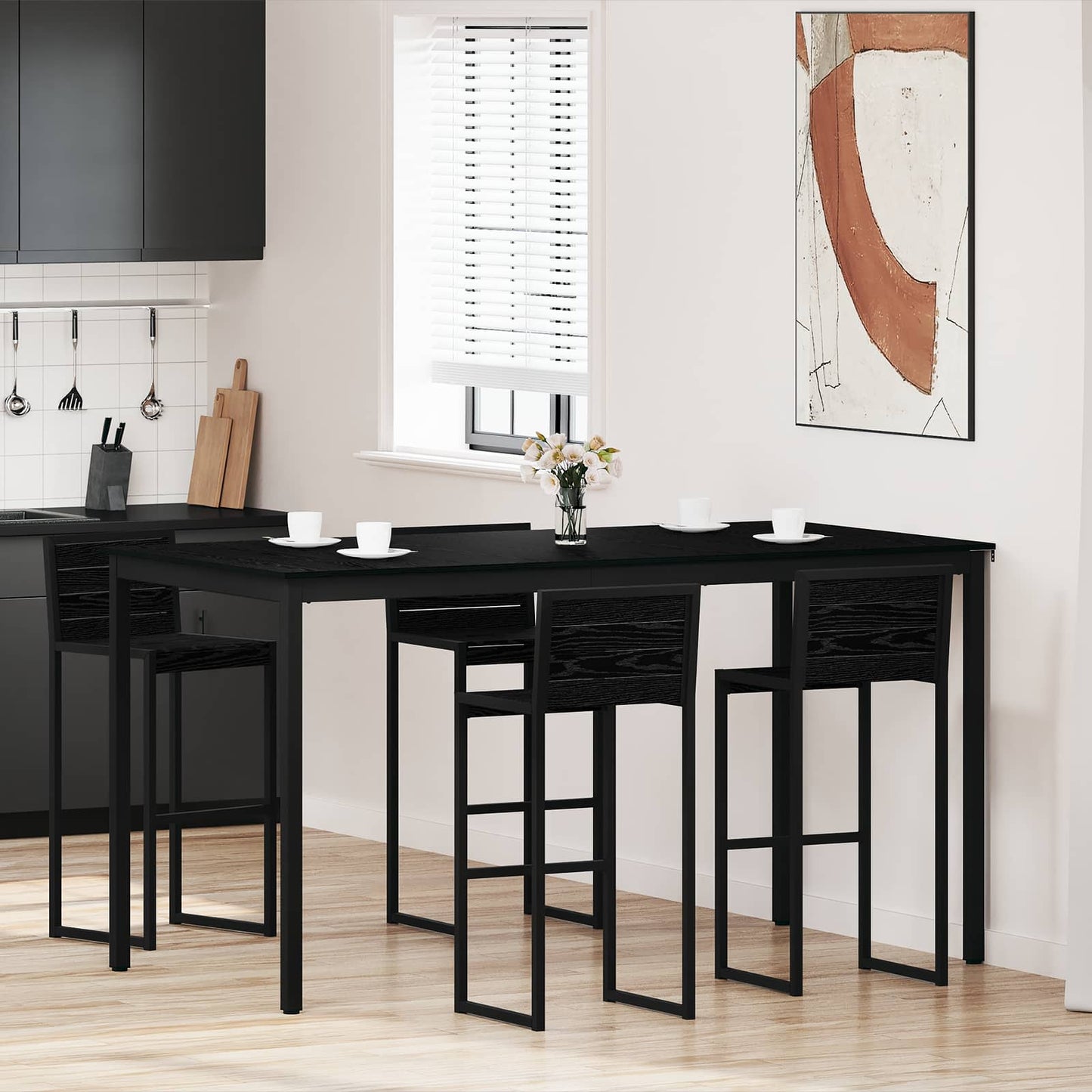 Standing Bar Table Engineered Wood Rectangular