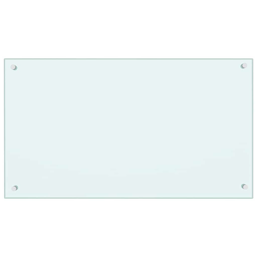 Kitchen Backsplash 2 pcs White 90 x 50 cm Tempered Glass