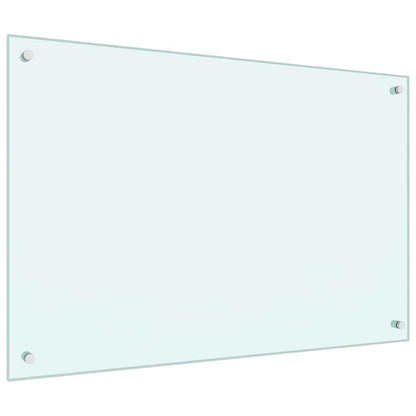 Kitchen Backsplash 2 pcs White 90 x 60 cm Tempered Glass