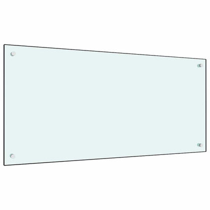 Kitchen Backsplash 2 pcs White 100 x 50 cm Tempered Glass