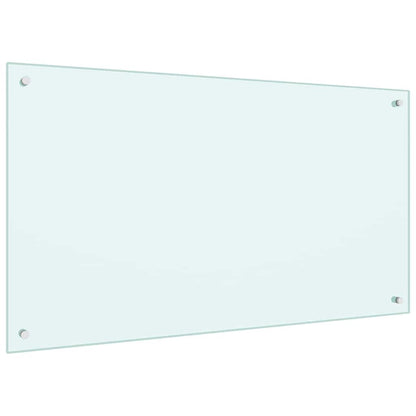 Kitchen Backsplash 2 pcs White 100 x 60 cm Tempered Glass