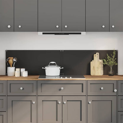 Kitchen Backsplash 2 pcs Black 35.43 x 15.75 in Tempered Glass