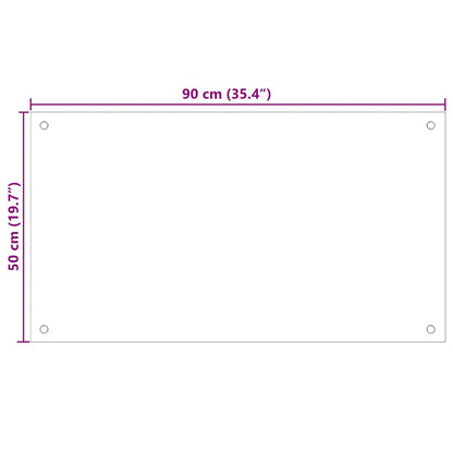 Kitchen Backsplash 2 pcs Black 90 x 50 cm Tempered Glass