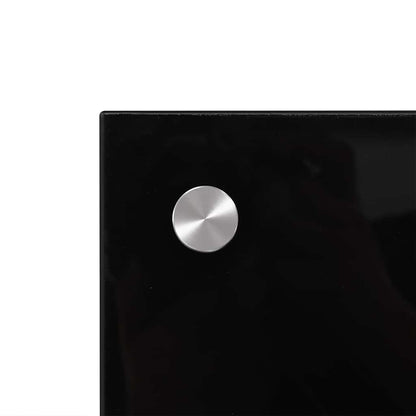 Kitchen Backsplash 2 pcs Black 35.43 x 23.62 in Tempered Glass