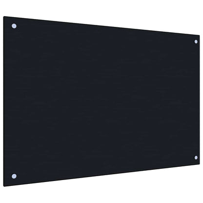 Kitchen Backsplash 2 pcs Black 35.43 x 23.62 in Tempered Glass
