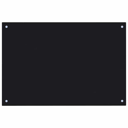 Kitchen Backsplash 2 pcs Black 35.43 x 23.62 in Tempered Glass