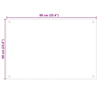 Kitchen Backsplash 2 pcs Black 35.43 x 23.62 in Tempered Glass