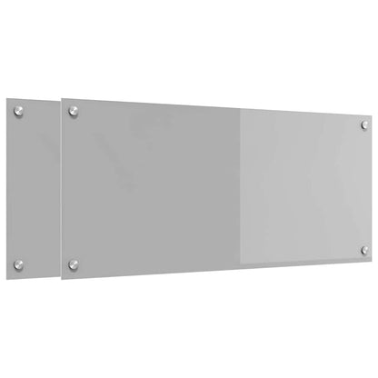 Kitchen Backsplash 2 pcs Light Grey 90 x 40 cm Tempered Glass
