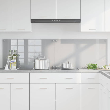 Kitchen Backsplash 2 pcs Light Grey 90 x 50 cm Tempered Glass