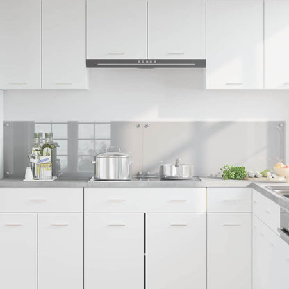 Kitchen Backsplash 2 pcs Light Grey 100 x 40 cm Tempered Glass