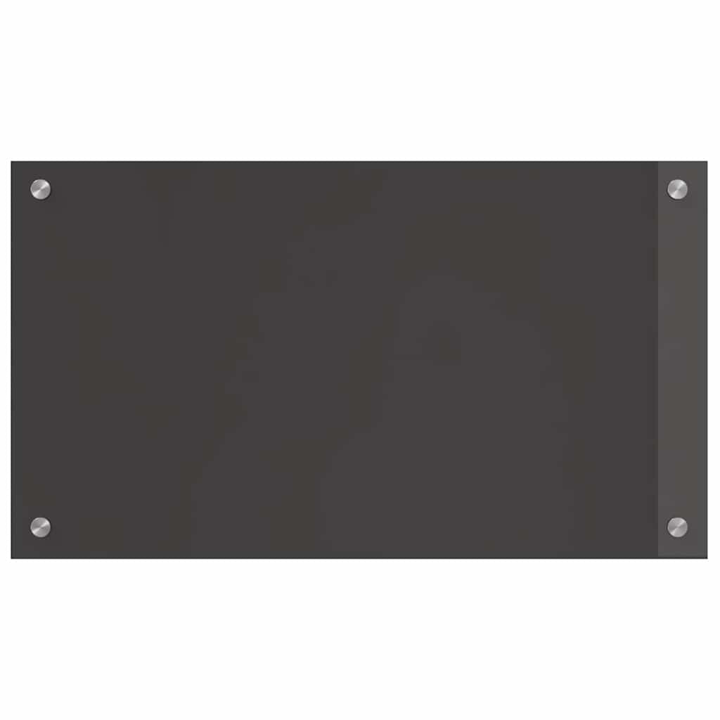 Kitchen Backsplash 2 pcs Dark Grey 70 x 40 cm Tempered Glass