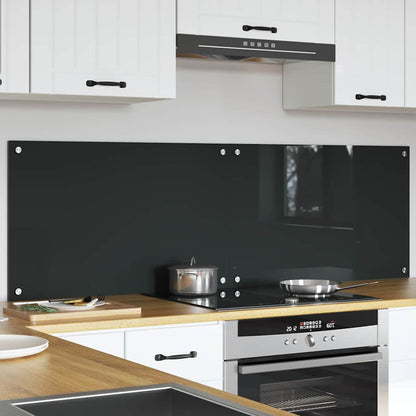 Kitchen Backsplash 2 pcs Dark Grey 80 x 50 cm Tempered Glass