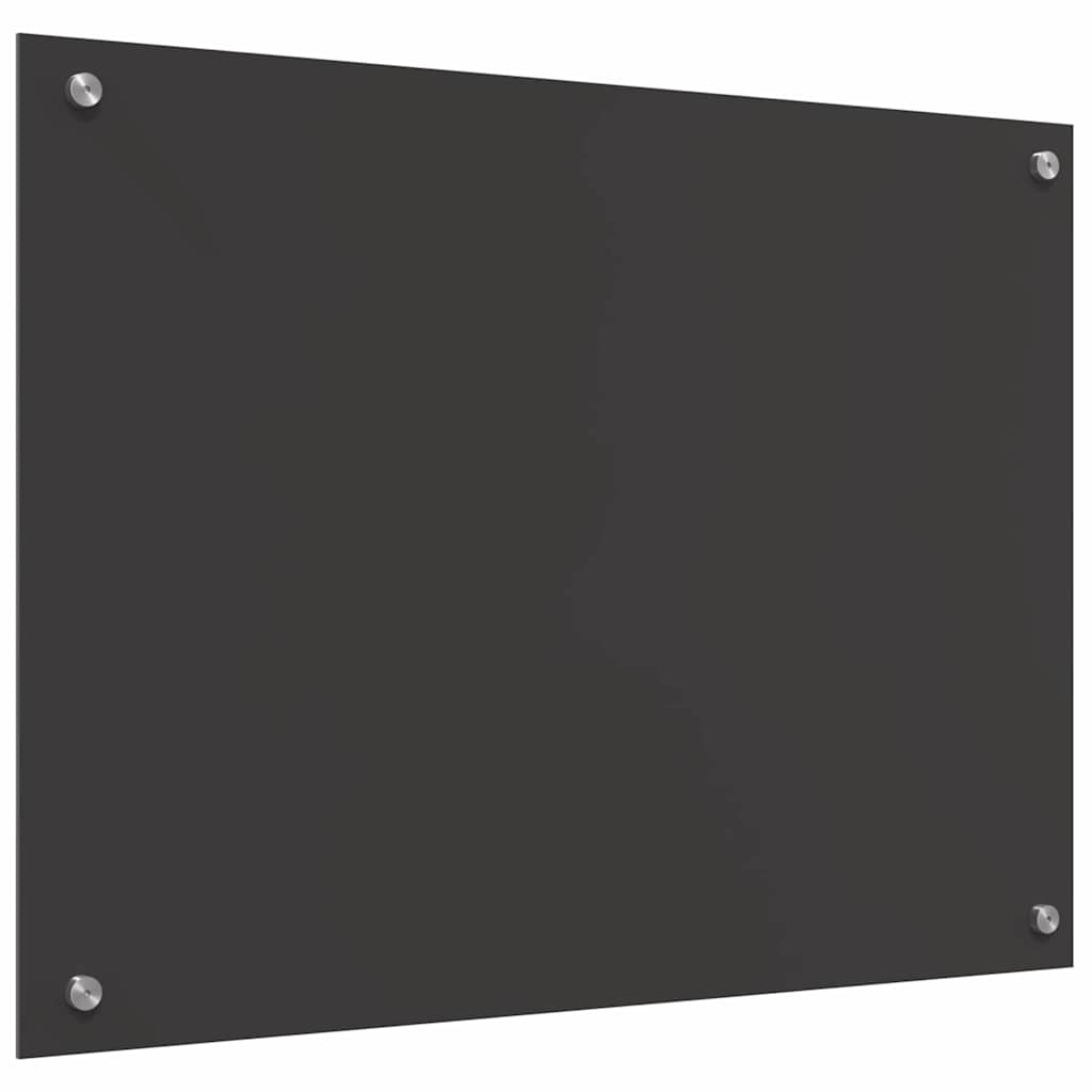 Kitchen Backsplash 2 pcs Dark Grey 80 x 60 cm Tempered Glass