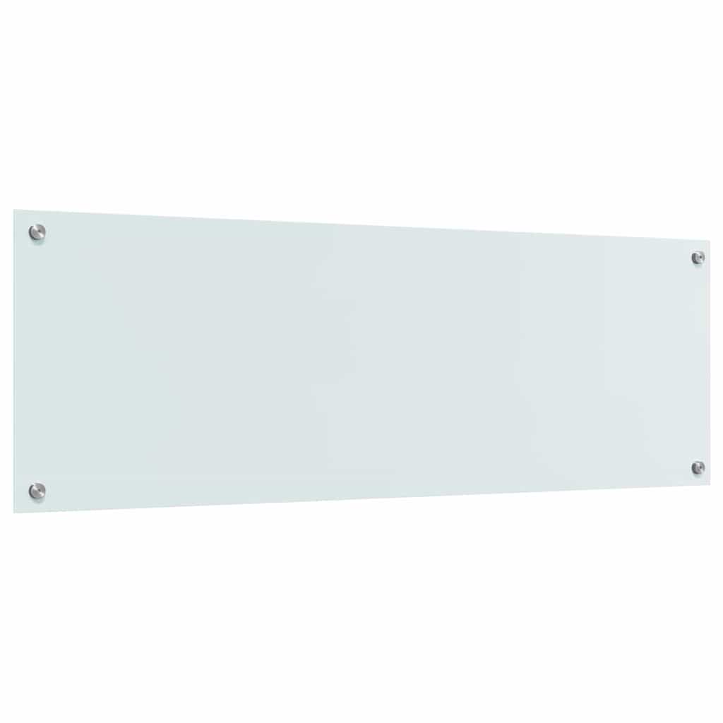 Kitchen Backsplash 2 pcs White 120 x 40 cm Tempered Glass