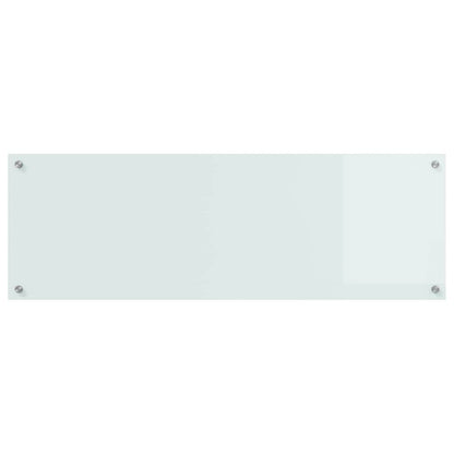 Kitchen Backsplash 2 pcs White 120 x 40 cm Tempered Glass