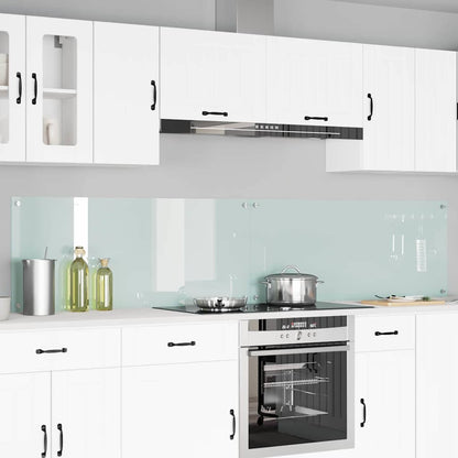 Kitchen Backsplash 2 pcs White 120 x 50 cm Tempered Glass