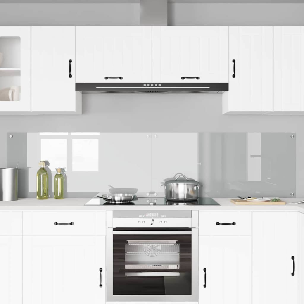 Kitchen Backsplash 2 pcs Transparent 110 x 50 cm Tempered Glass