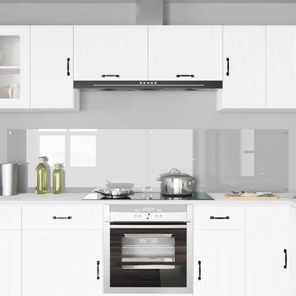 Kitchen Backsplash 2 pcs Transparent 110 x 50 cm Tempered Glass