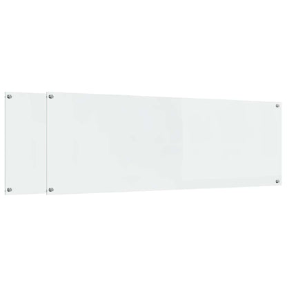 Kitchen Backsplash 2 pcs Transparent 120 x 40 cm Tempered Glass