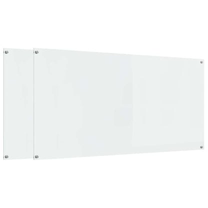 Kitchen Backsplash 2 pcs Transparent 120 x 60 cm Tempered Glass