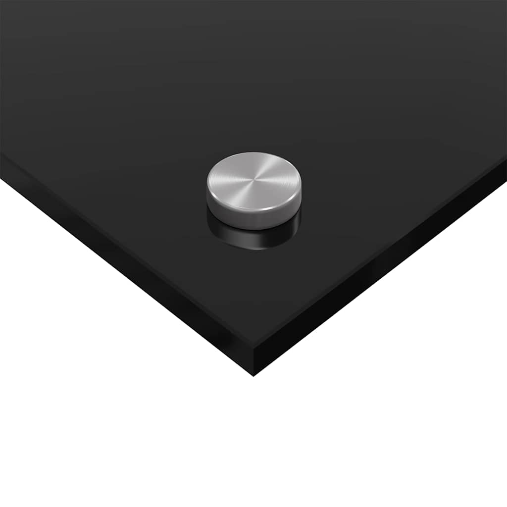 Kitchen Backsplash 2 pcs Black 120 x 60 cm Tempered Glass