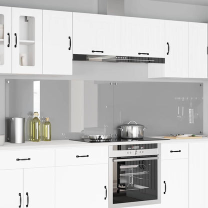 Kitchen Backsplash 2 pcs Light Grey 120 x 60 cm Tempered Glass