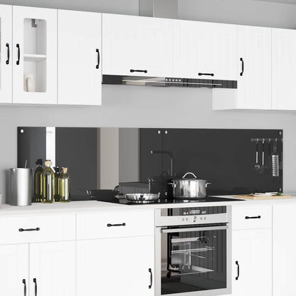 Kitchen Backsplash 2 pcs Dark Grey 110 x 50 cm Tempered Glass