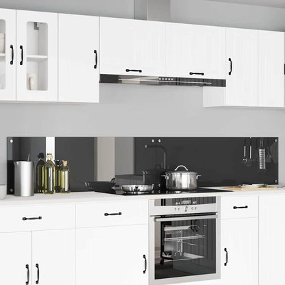 Kitchen Backsplash 2 pcs Dark Grey 120 x 40 cm Tempered Glass