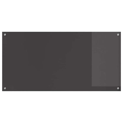 Kitchen Backsplash 2 pcs Dark Grey 120 x 60 cm Tempered Glass