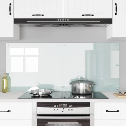 Kitchen Backsplash 2 pcs White 70 x 60 cm Tempered Glass