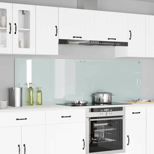 Kitchen Backsplash 2 pcs White 100 x 60 cm Tempered Glass
