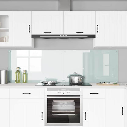 Kitchen Backsplash 2 pcs White 100 x 60 cm Tempered Glass