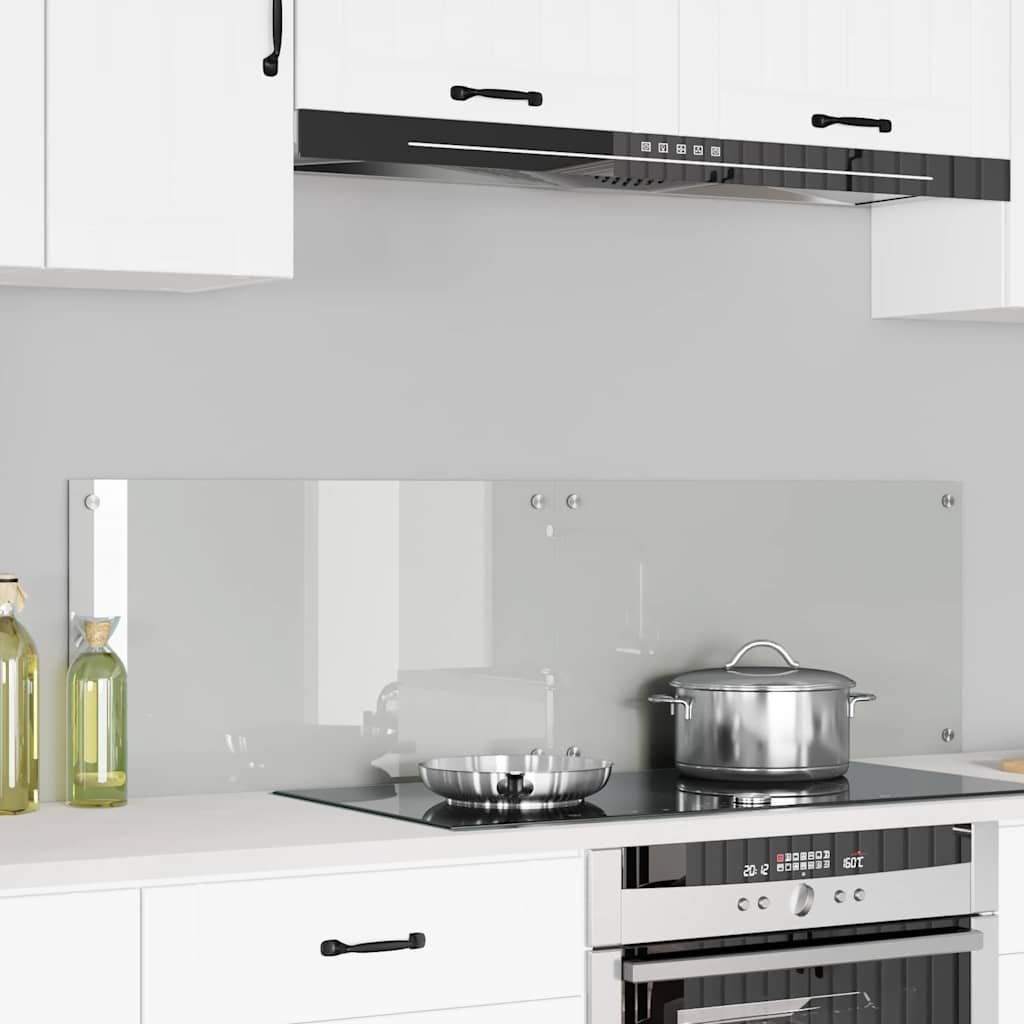 Kitchen Backsplash 2 pcs Transparent 70 x 40 cm Tempered Glass